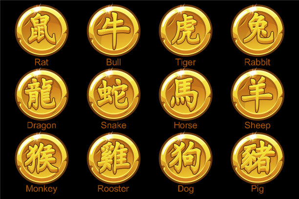 金币上的中国生肖象形文字图片下载