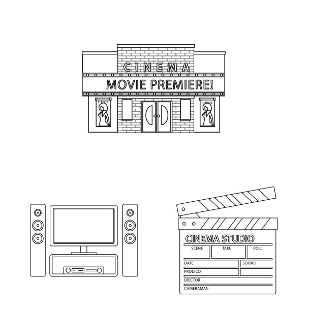 孤立的对象电影摄影和工作室图标图片下载