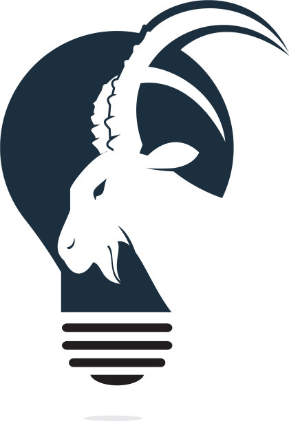 山羊灯泡标志设计图片下载