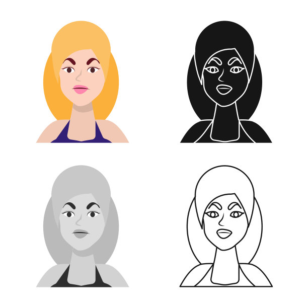设计面和女孩图标设置面图片下载
