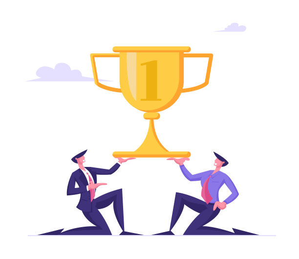 成功的商人双膝跪地抱着巨大图片下载