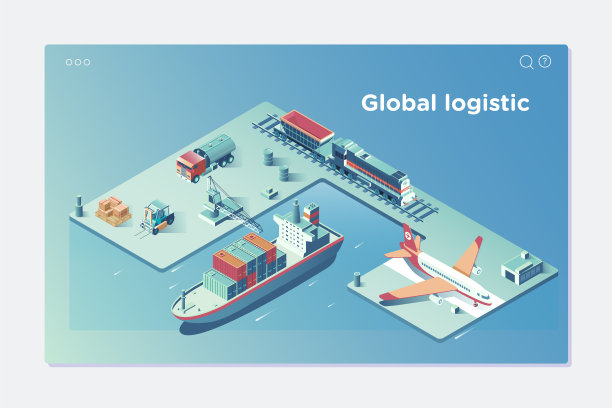全球物流等距车辆信息图图片下载