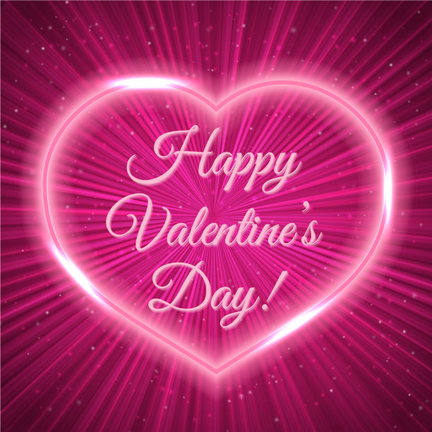 情人节快乐的粉红色贺卡图片下载