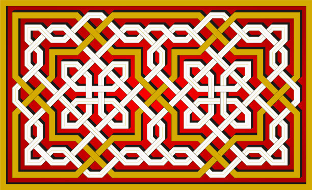 阿拉伯边界无缝图案图片下载