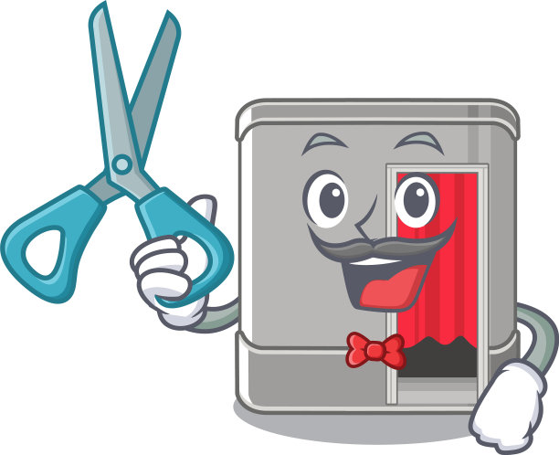 造型造型的理发亭图片下载