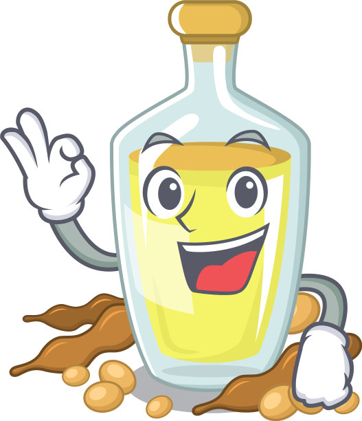 吉祥物碗里的豆油图片下载