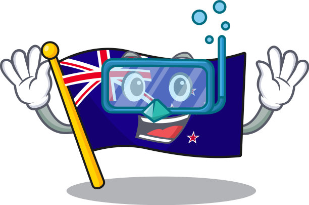 跳水旗帜新西兰孤立的性格图片下载