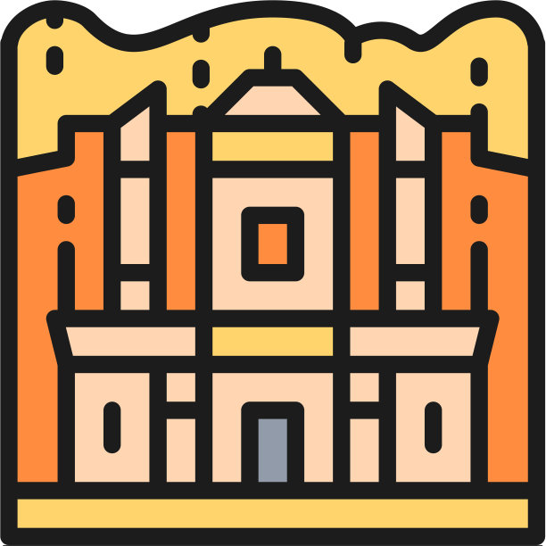 修道院佩特拉约旦地标平地图片下载