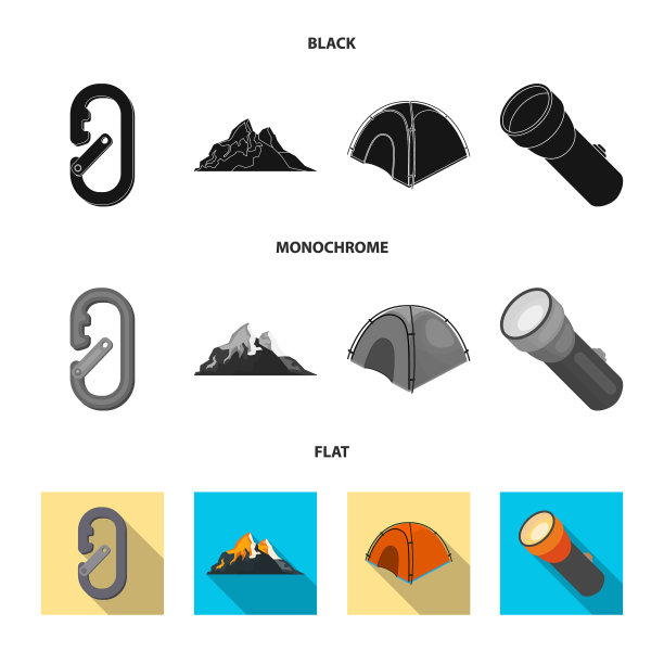 设计登山和高峰标志图片下载