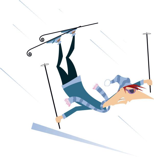 滑雪的人孤立图片下载