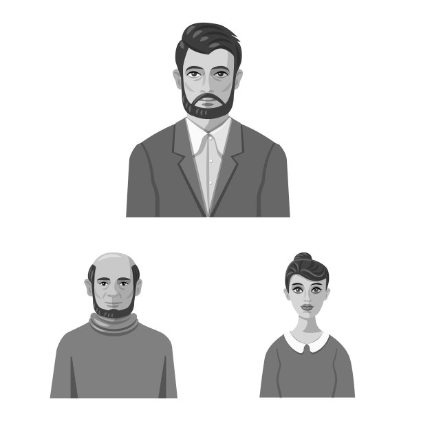 脸和人标志集图片下载