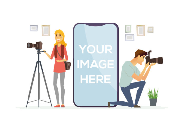 摄影师在工作-卡通人物图片下载