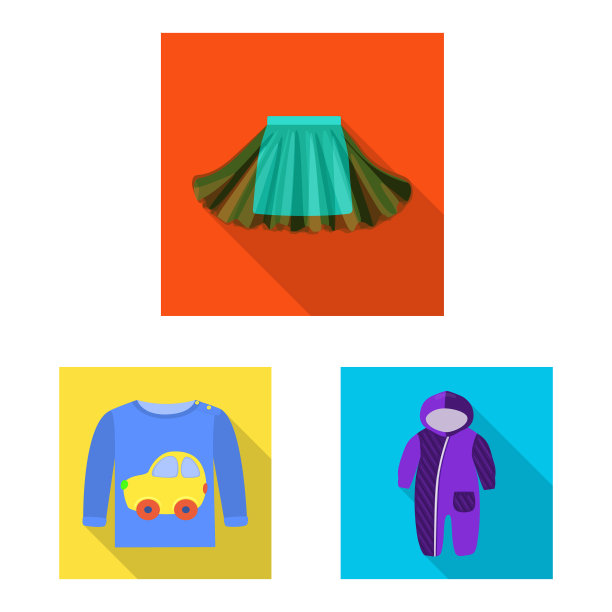 设计时尚和服装图标集图片下载