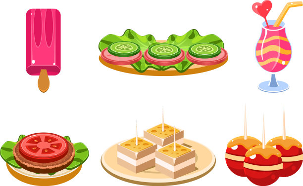 一套传统的法国小吃和图片下载