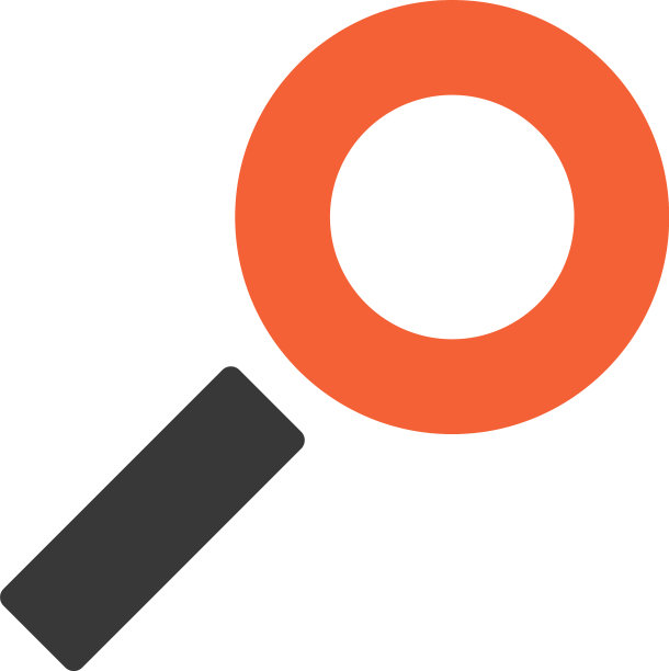 放大镜图标孤立的白色背景图片下载