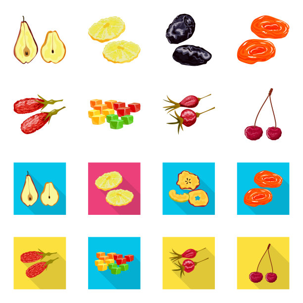 设计食品及生食标志套装食品图片下载