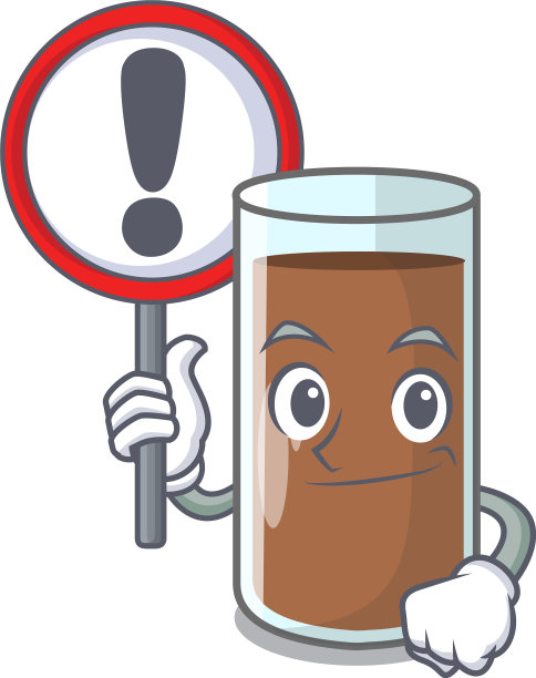 带着从瓶子里倒巧克力牛奶的标志图片下载