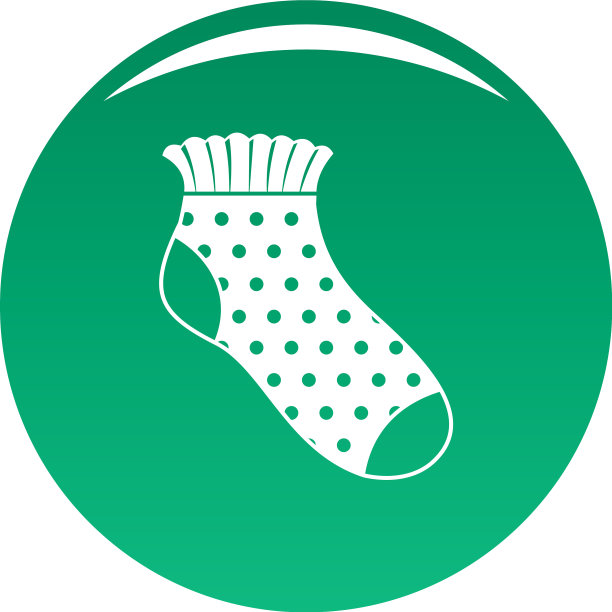 女孩袜子图标绿色图片下载