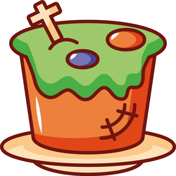 美味的万圣节装饰纸杯蛋糕图片下载