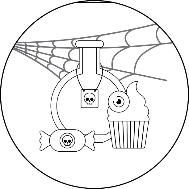 万圣节的美味新鲜纸杯蛋糕图片下载