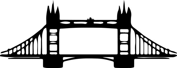 桥图标上的白色背景图片下载