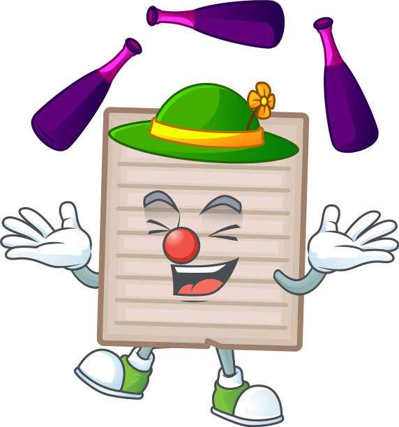 杂耍复古剪贴簿纸卡通人物图片下载