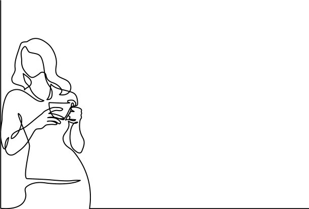 女人放松着用一杯茶连续行图片下载