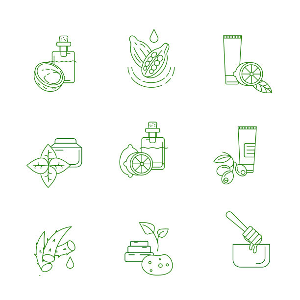 图标和标志的天然化妆品和图片下载