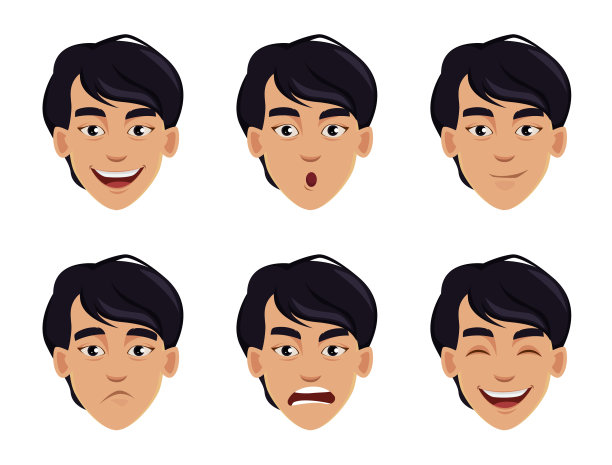 亚洲男人的面部表情图片下载