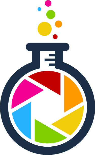 镜头科学实验室标志图标设计图片下载