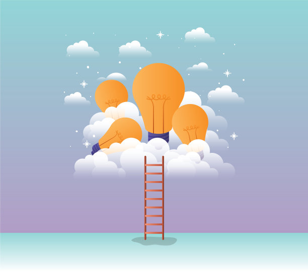 灯泡在空中闪烁着楼梯图片下载