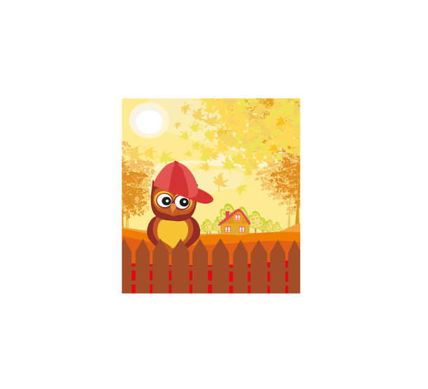 秋日猫头鹰图片下载