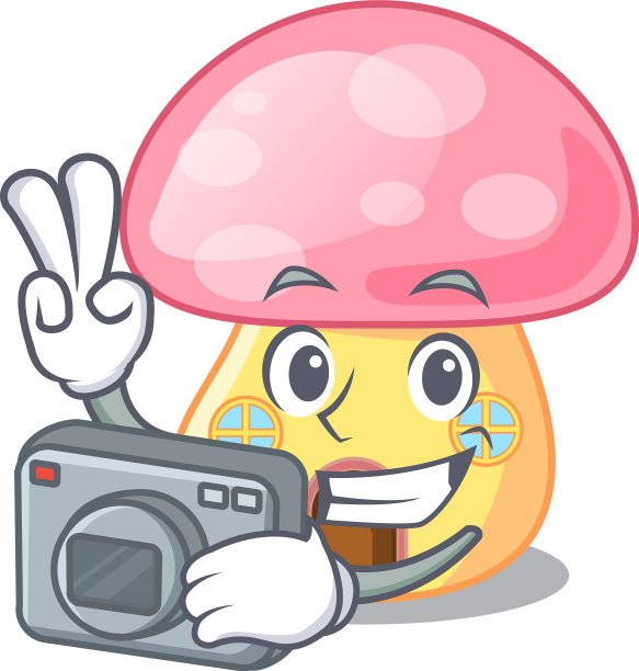 摄影师蘑菇房子在一个形状的字符图片下载