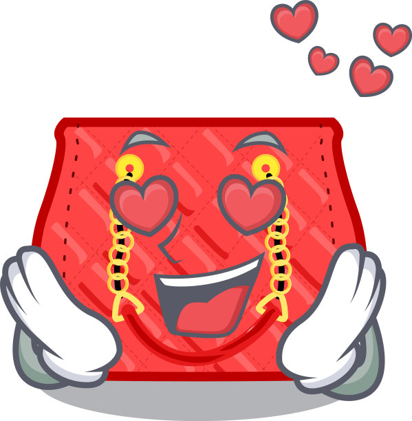 在爱情中绗缝钱包由形状性格有趣图片下载