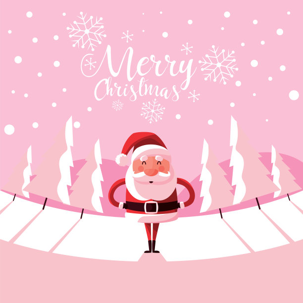 圣诞老人与雪景圣诞图片下载