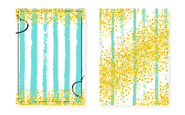 金色闪光框架与小点和亮片婚礼图片下载