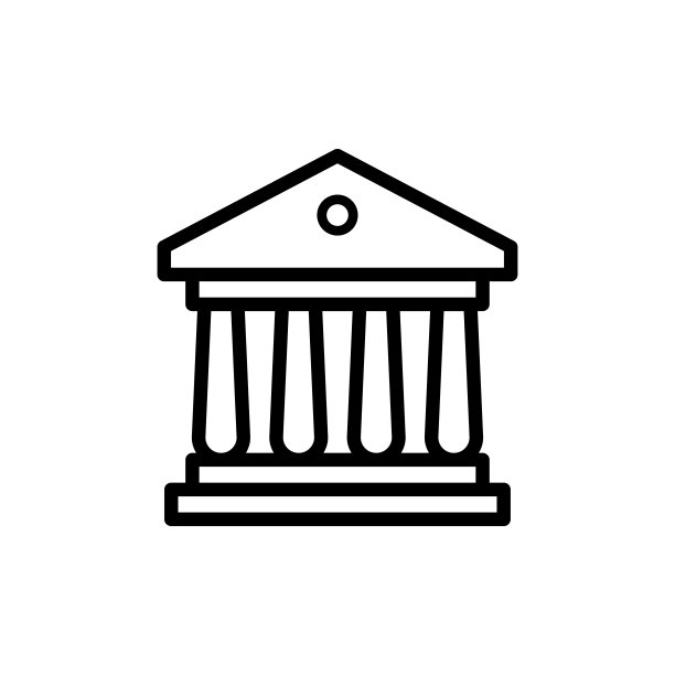 法院图标平面矢量模板设计流行图片下载