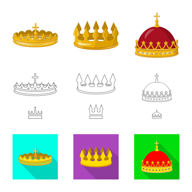 设计中世纪和贵族标志图片下载