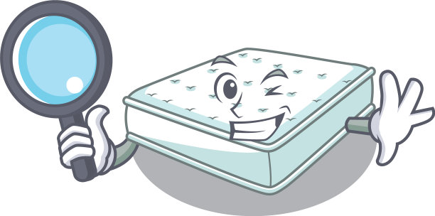 侦探床垫在人物的卧室里图片下载