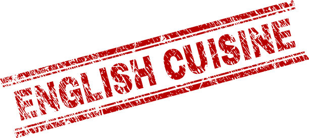 Grunge纹理的英国美食邮票印章图片下载