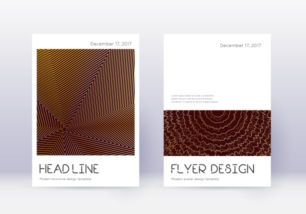 最小覆盖设计模板集黄金抽象l图片下载