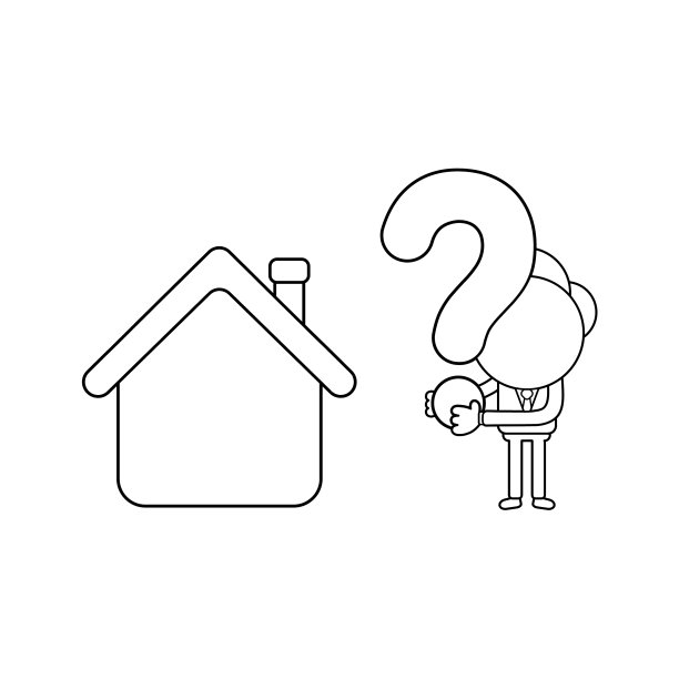 商人性格与房子和持有图片下载