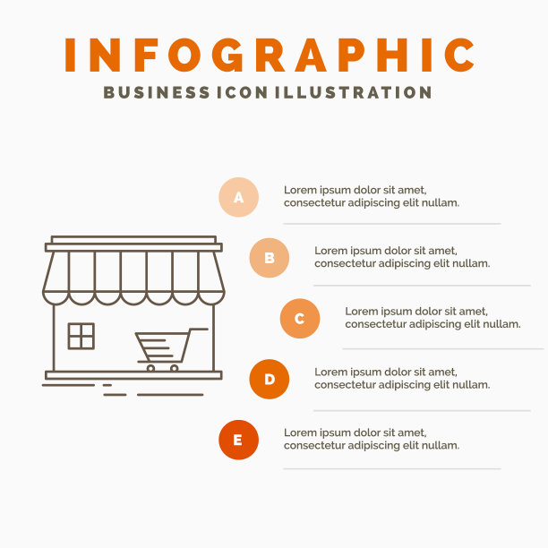 商店商店市场大楼购物信息图图片下载