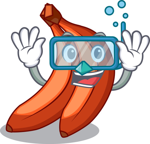 潜水中有大量红色的香蕉果实特征图片下载