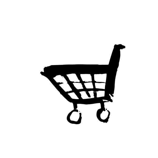 购物车垃圾图标手绘图片下载