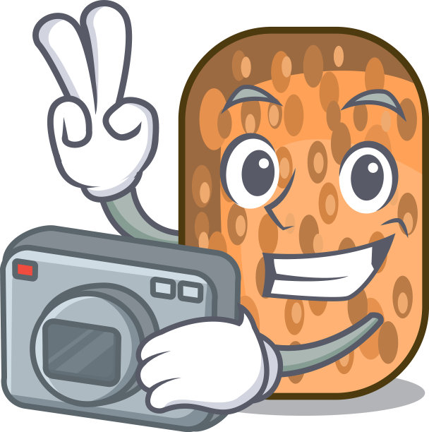 摄影师在卡通叶子上炸豆豉小吃图片下载