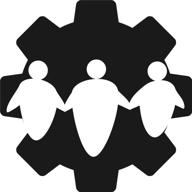 齿轮承诺团队合作黑色Logo图片下载