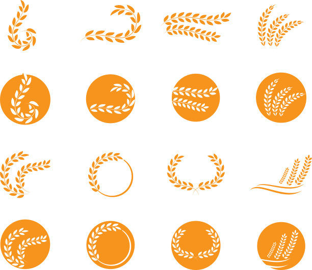 农业小麦标志概念设计图片下载