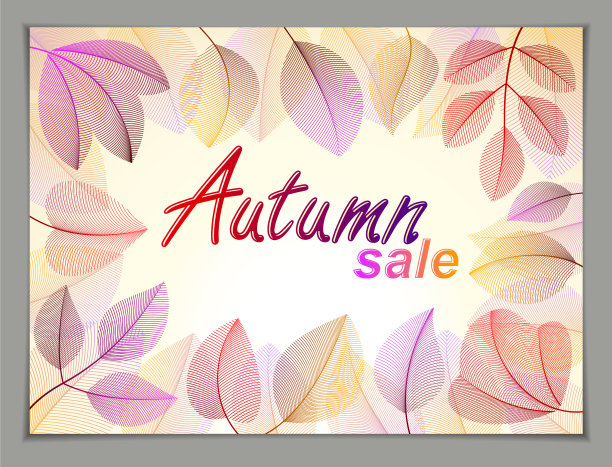 秋叶水平背景自然落下图片下载