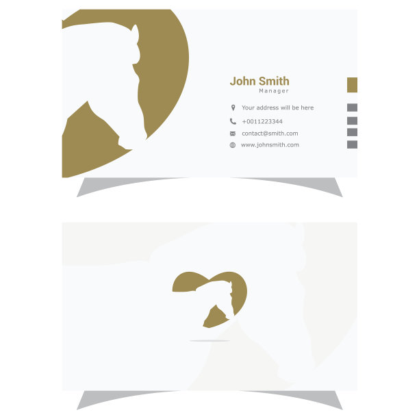 名片设计用干净优雅的马图片下载